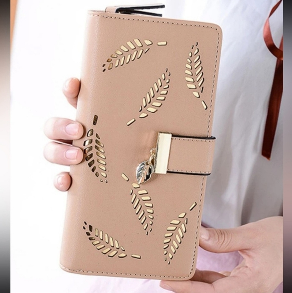 Gold Leaf Embossed Wallet | New without tag